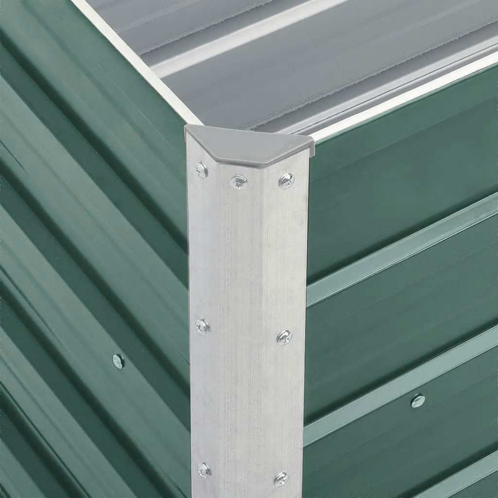 Høybed galvanisert stål 240x40x45 cm grønn
