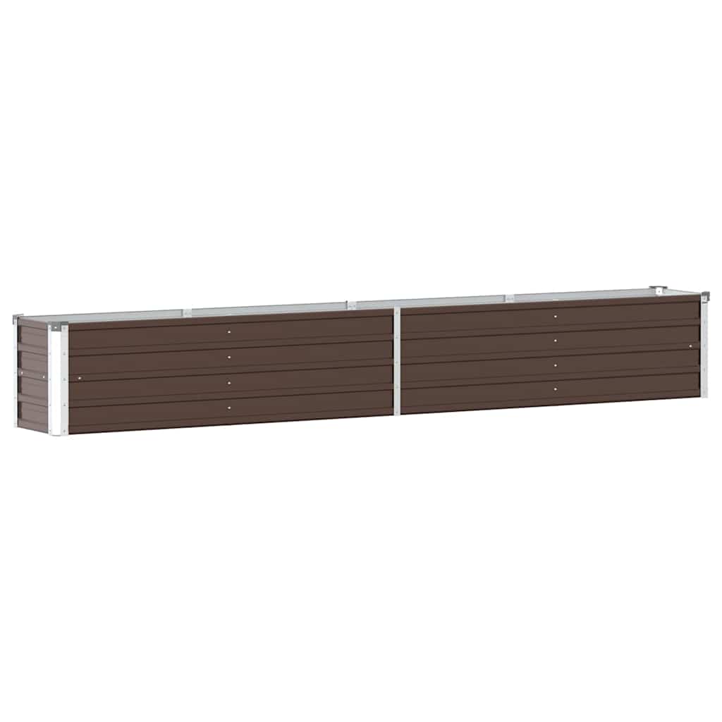 Høybed galvanisert stål 320x40x45 cm brun