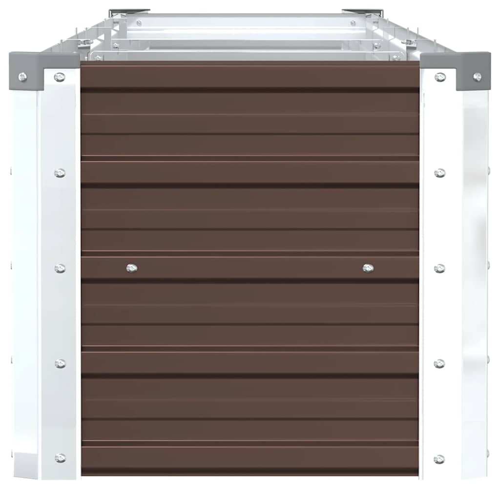 Høybed galvanisert stål 320x40x45 cm brun