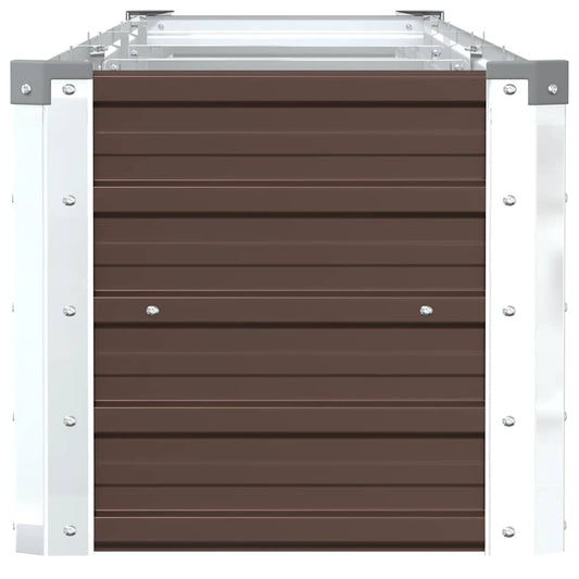 Høybed galvanisert stål 320x40x45 cm brun