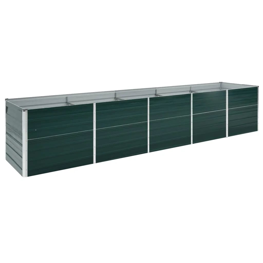 Høybed galvanisert stål 400x80x45 cm grønn