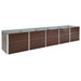 Høybed galvanisert stål 400x80x45 cm brun