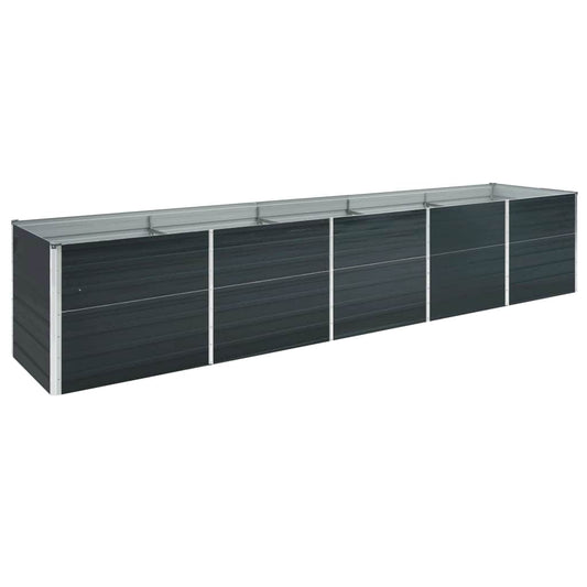 Høybed galvanisert stål 400x80x77 cm antrasitt