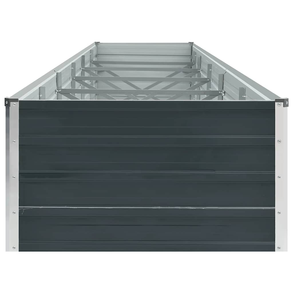 Høybed galvanisert stål 480x80x45 cm antrasitt
