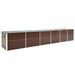 Høybed galvanisert stål 480x80x77 cm brun