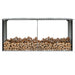 Vedskjul galvanisert stål 330x92x153 cm antrasitt