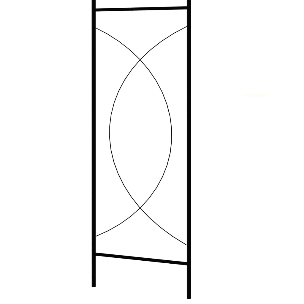 Hagebue svart 150x34x240 cm jern