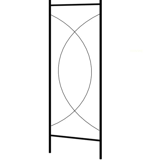 Hagebue svart 150x34x240 cm jern