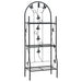 Plantestativ 3 etasjer svart 52x28x128 cm jern