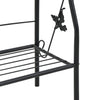 Plantestativ 3 etasjer svart 52x28x128 cm jern