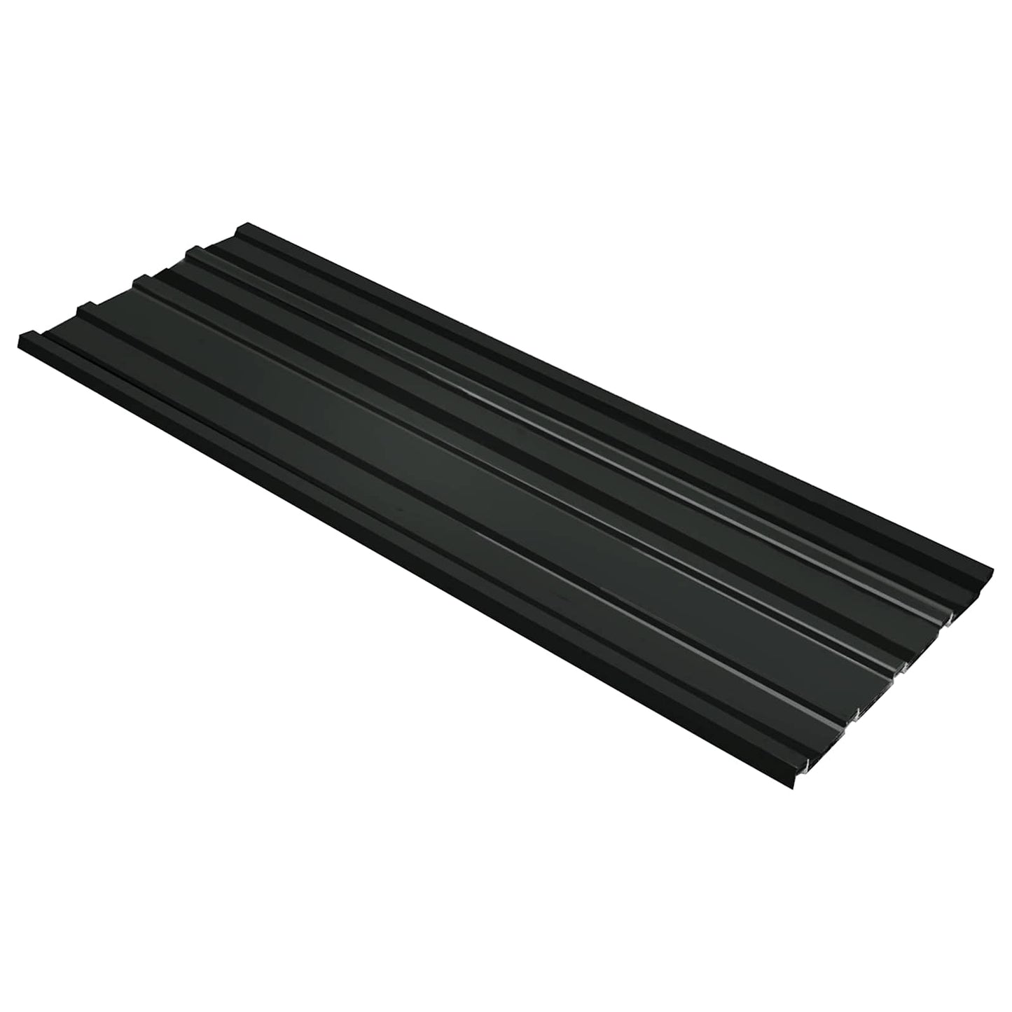 Takpanel 12 pcs Antrasitt 129 x 45 cm Galvanisert stål