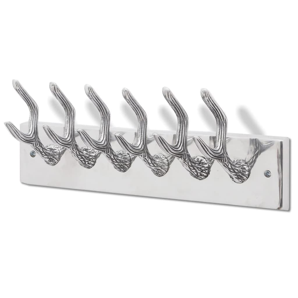 Garderobeknagger 4 stk sølv aluminium