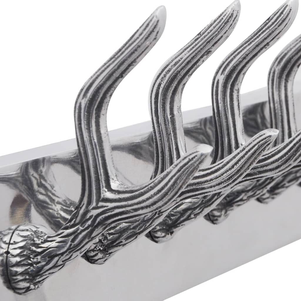 Garderobeknagger 4 stk sølv aluminium