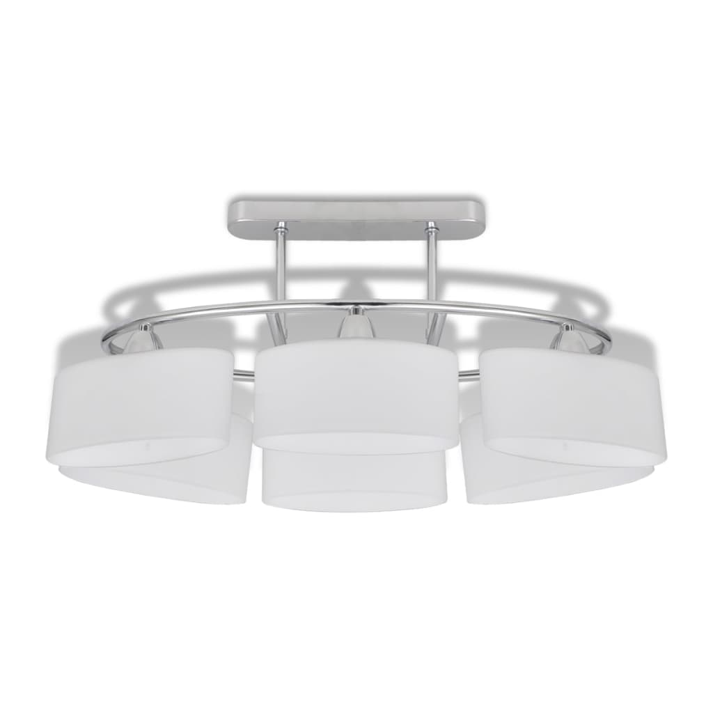 Taklampe med ellipseformede glasskjermer 2 stk E14