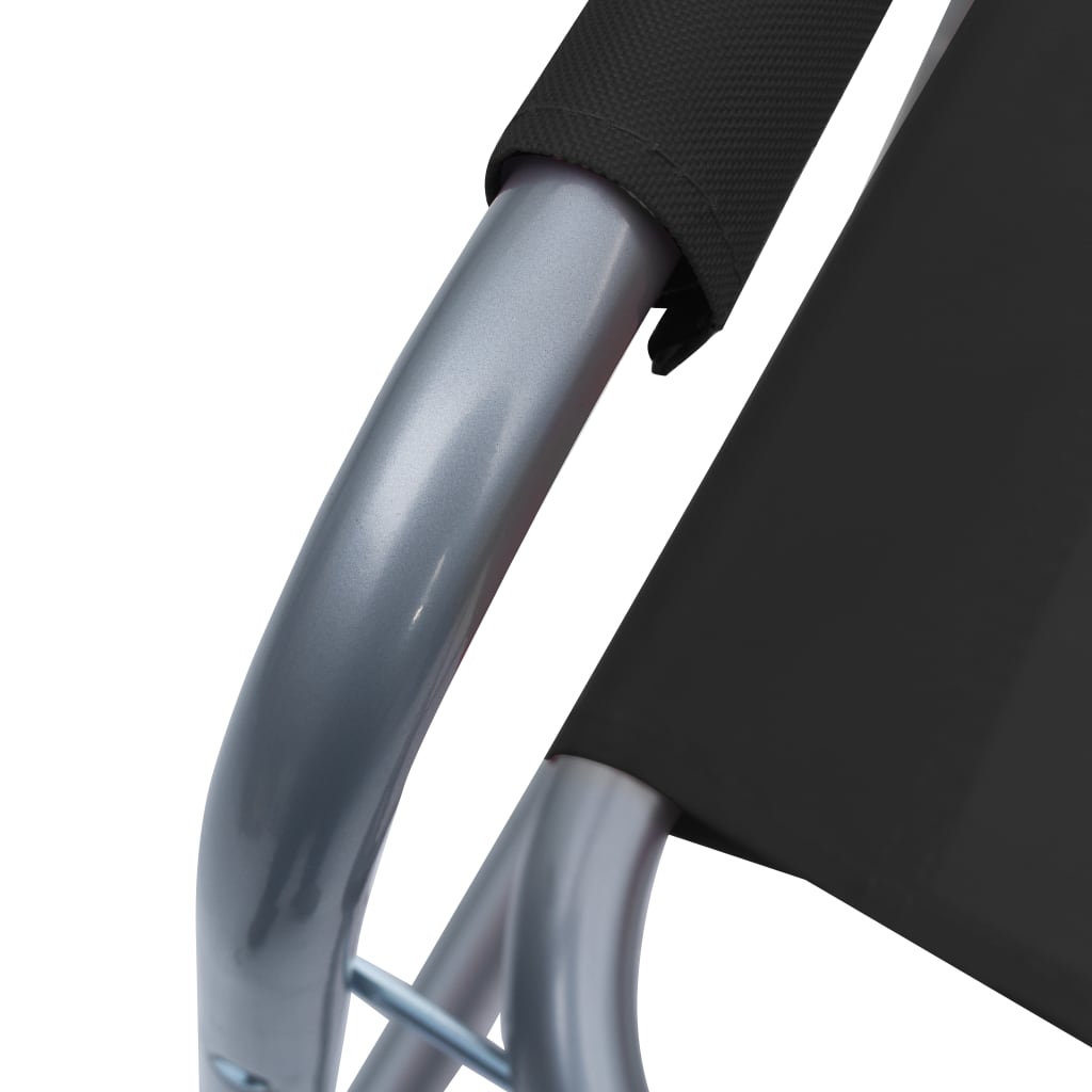 Regissørstoler 2 stk stål svart vidaXL