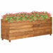 Høybed 150x40x55 cm resirkulert teak og stål