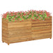 Høybed 150x40x72 cm resirkulert teak og stål