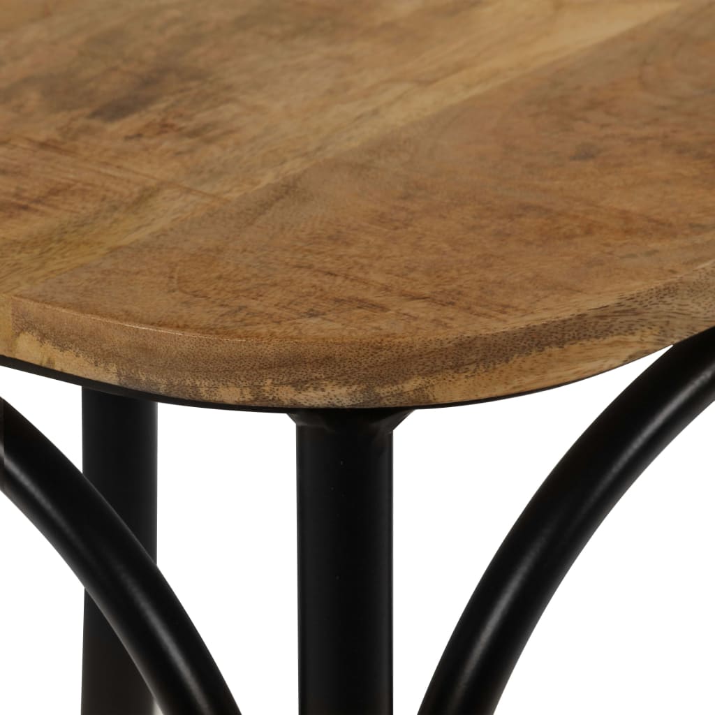 Krysstoler 4 stk svart heltre mango