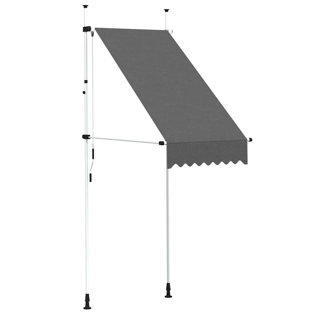 Manuell uttrekkbar markise 100 cm antrasitt
