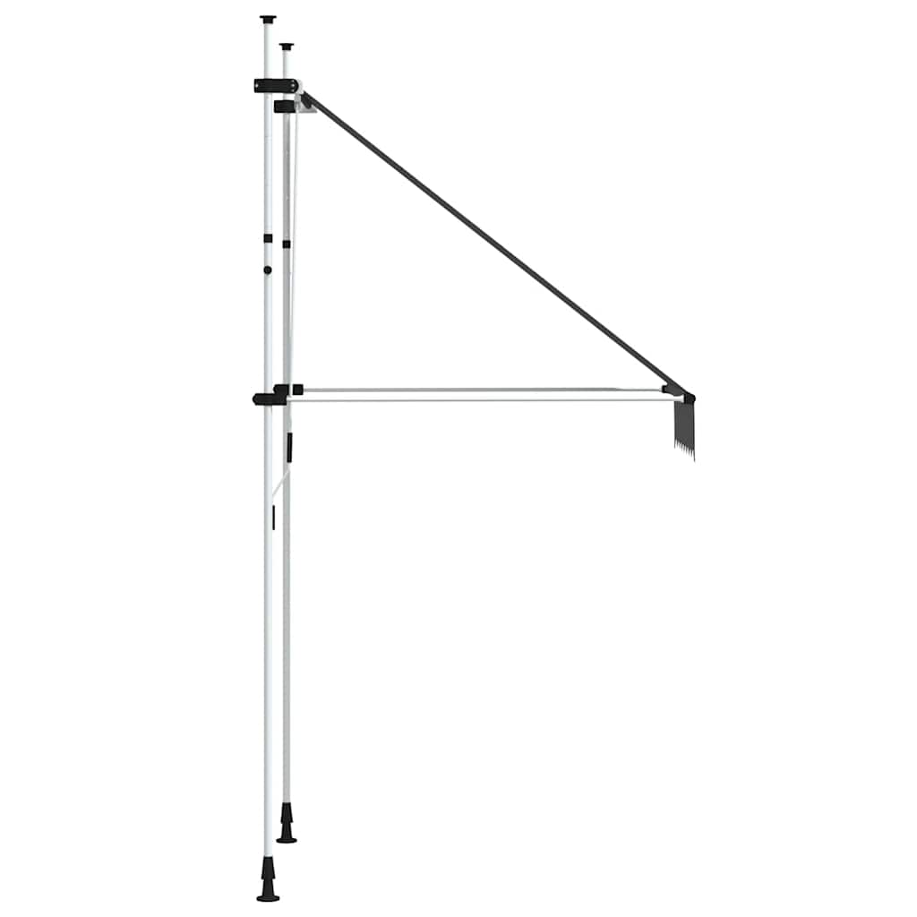 Manuell uttrekkbar markise 100 cm antrasitt