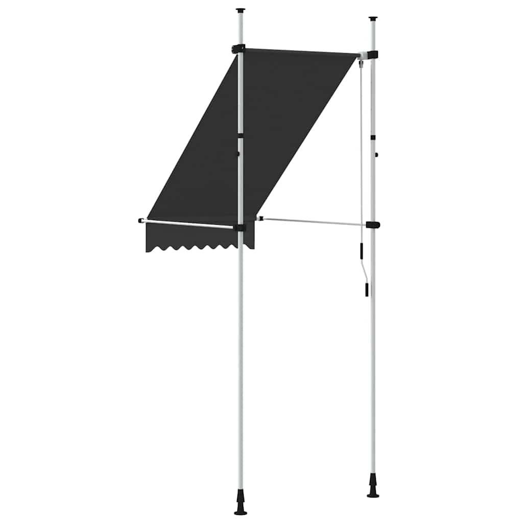 Manuell uttrekkbar markise 100 cm antrasitt