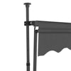 Manuell uttrekkbar markise med LED 100 cm antrasitt