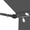 Manuell uttrekkbar markise med LED 200 cm antrasitt