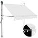 Manuell uttrekkbar markise med LED 100 cm kremhvit