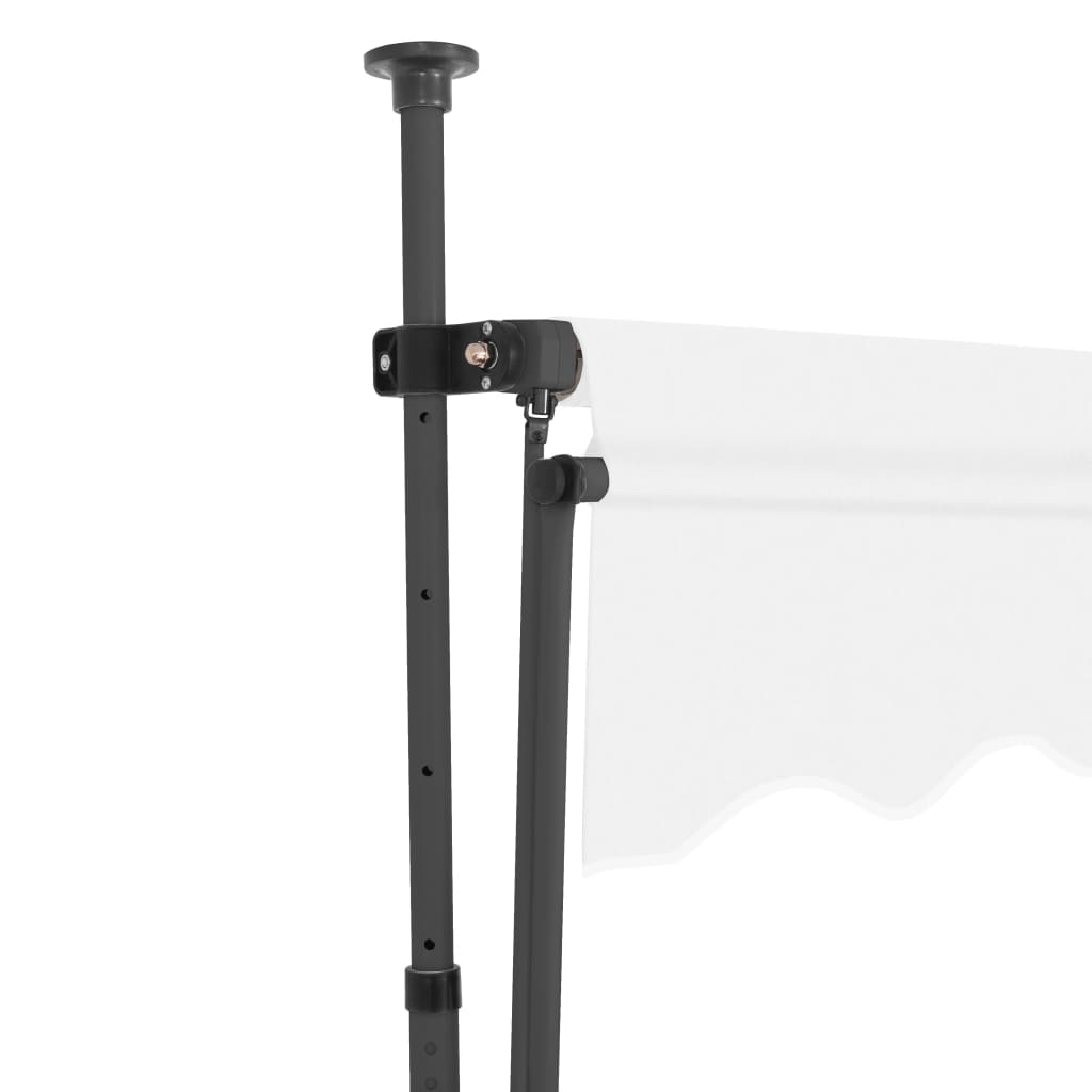 Manuell uttrekkbar markise med LED 100 cm kremhvit