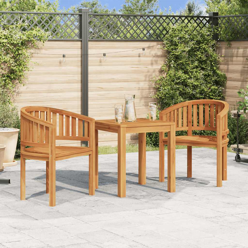 Stol bananformet heltre teak
