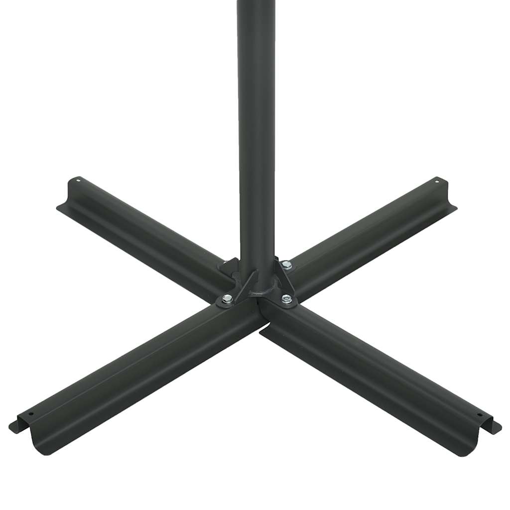 Parasol med aluminiumsstang 460x270 cm svart