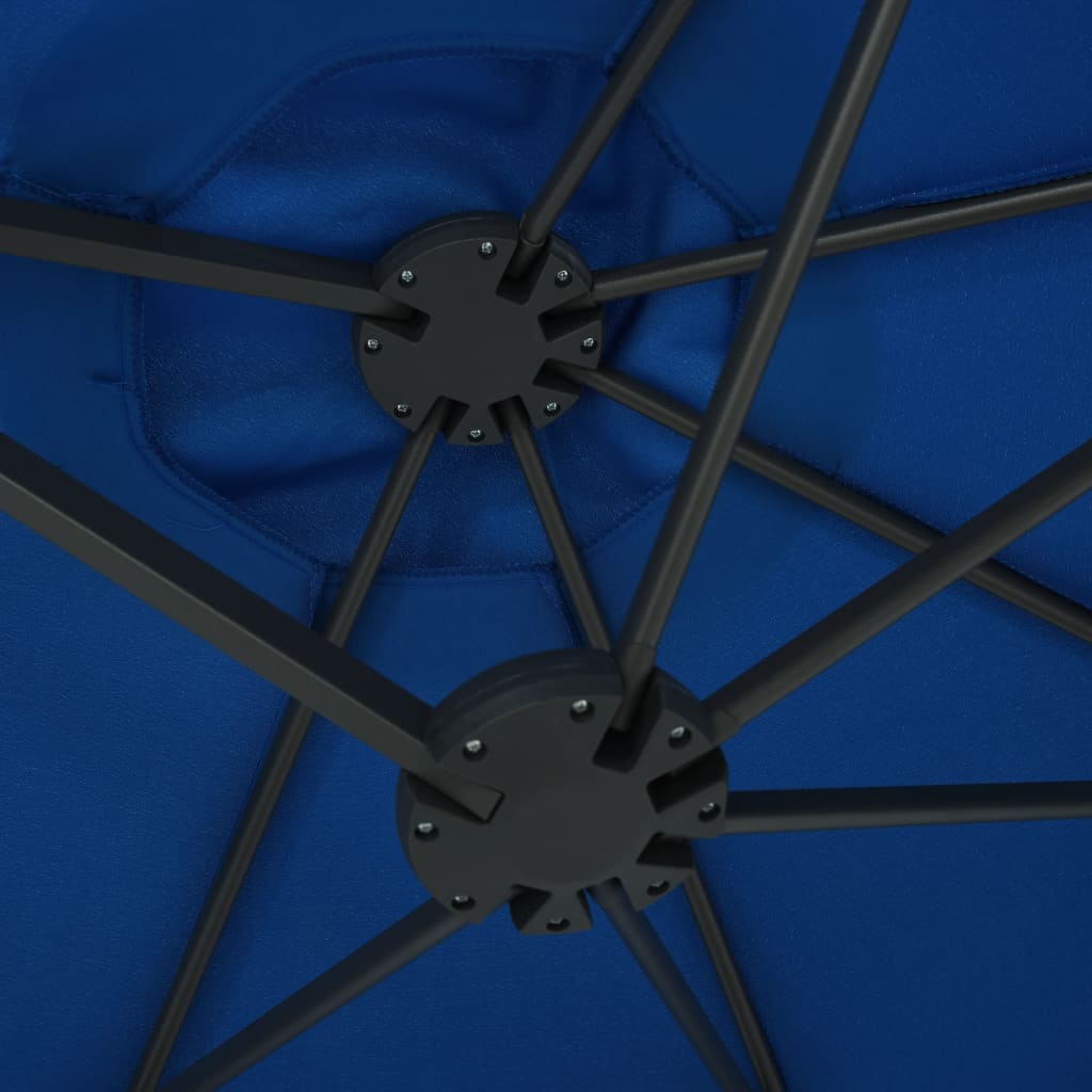 Parasol med aluminiumsstang 460x270 cm blå