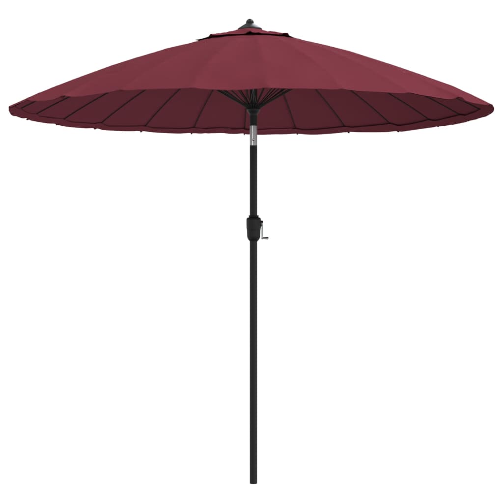 Parasoll med aluminiumsstang 270 cm vinrød