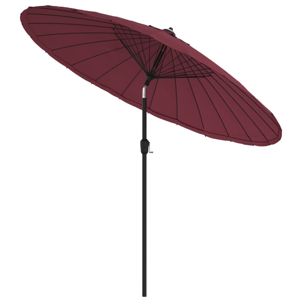 Parasoll med aluminiumsstang 270 cm vinrød
