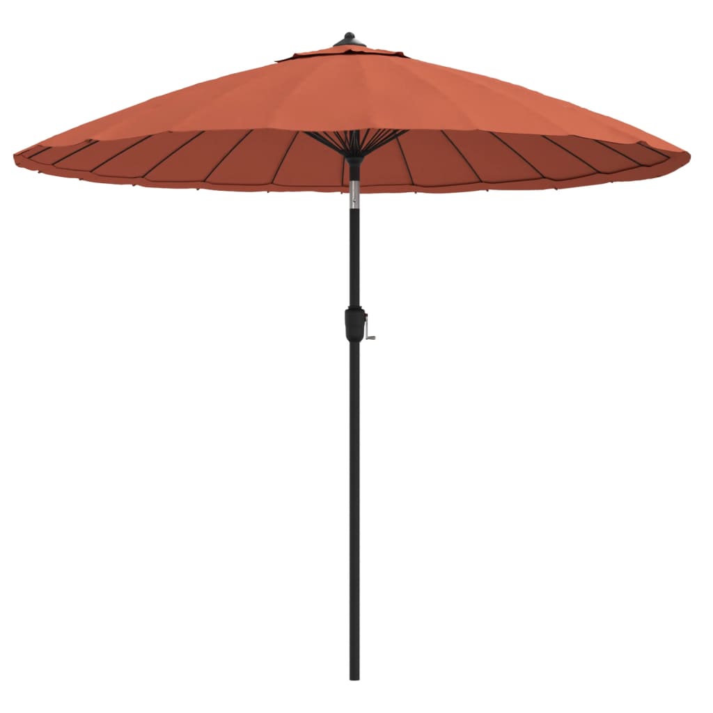 Parasoll med aluminiumsstang 270 cm terrakotta