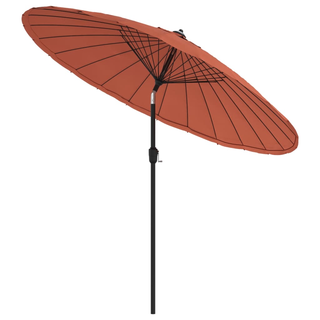 Parasoll med aluminiumsstang 270 cm terrakotta