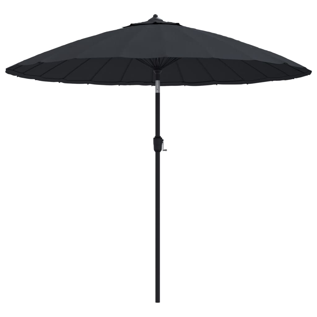 Parasoll med aluminiumsstang 270 cm svart