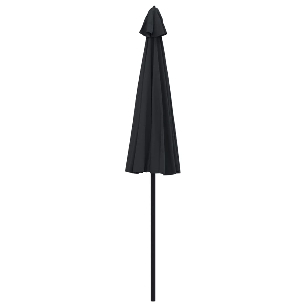 Parasoll med aluminiumsstang 270 cm svart