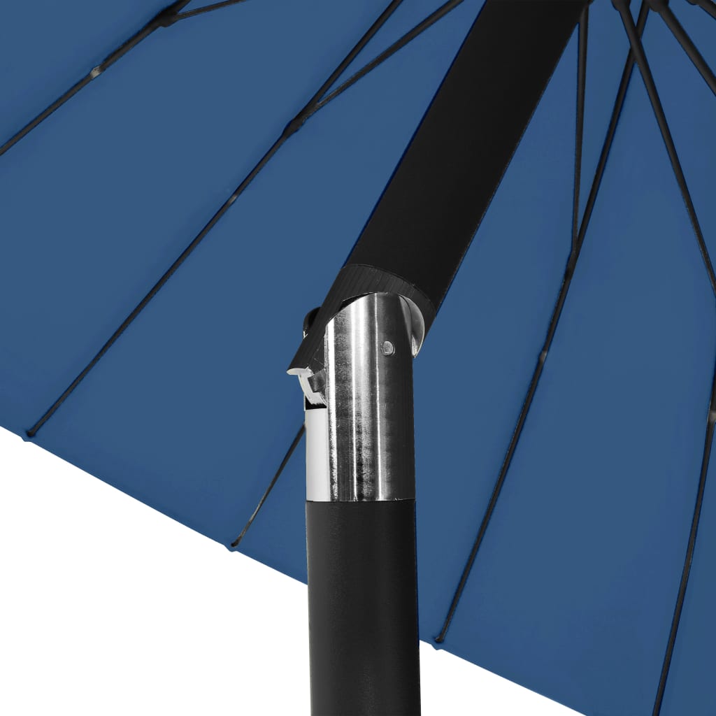 Parasoll med aluminiumsstang 270 cm asurblå