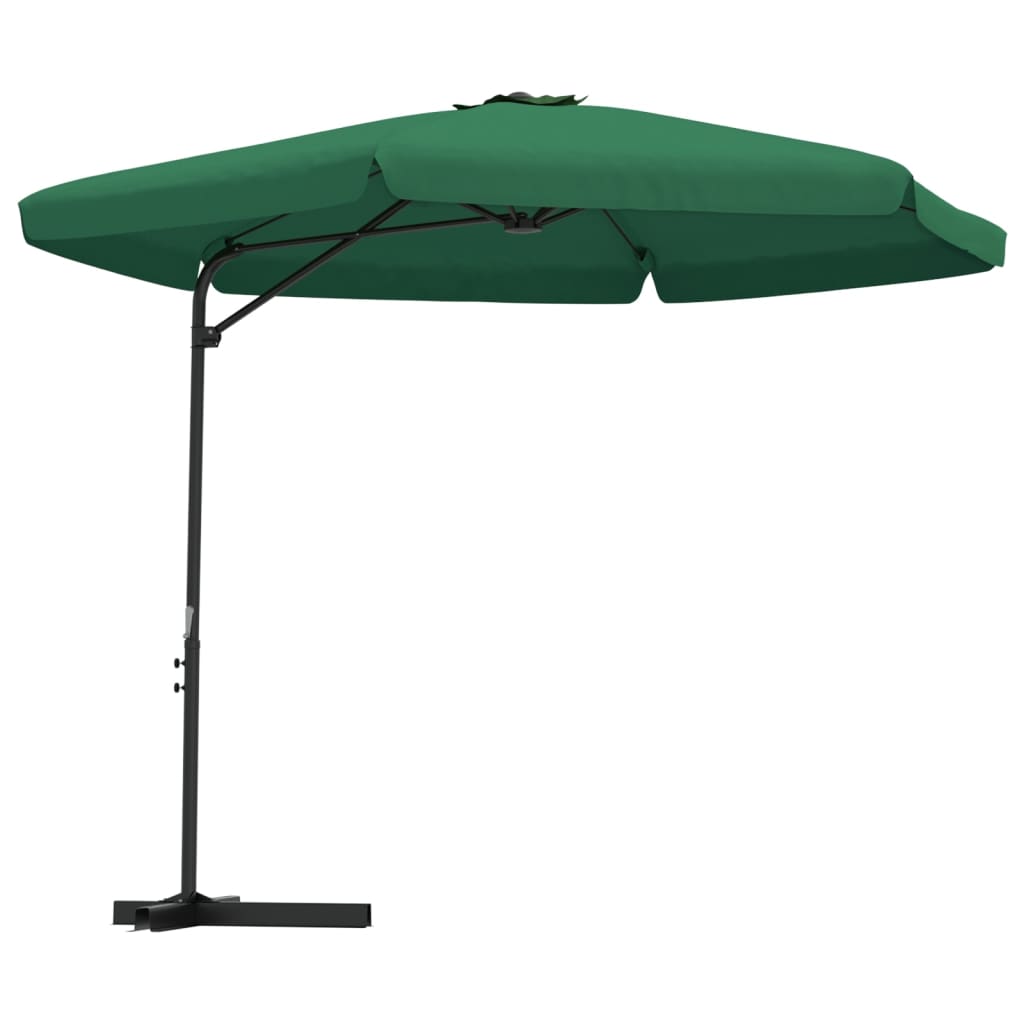 Parasoll med stålstang 300 cm grønn vidaXL