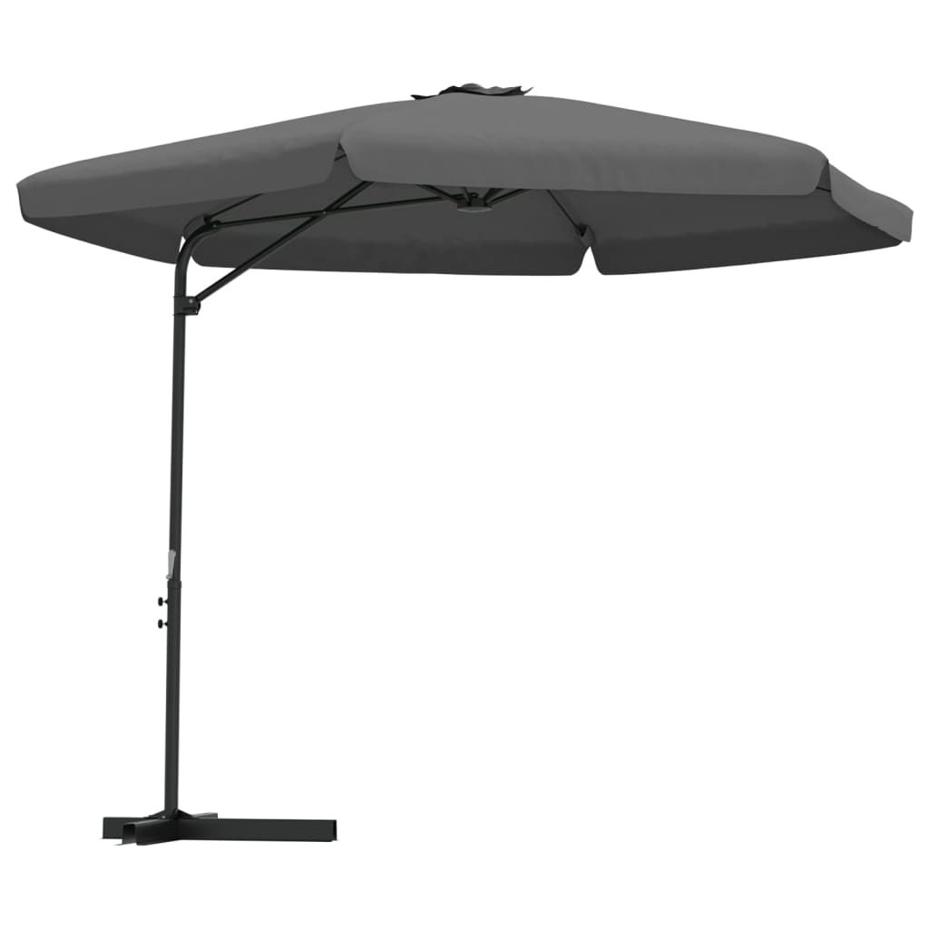 Parasoll med stålstang 300 cm antrasitt vidaXL
