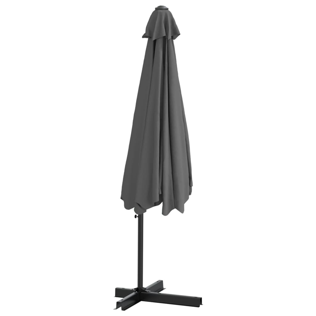 Parasoll med stålstang 300 cm antrasitt vidaXL