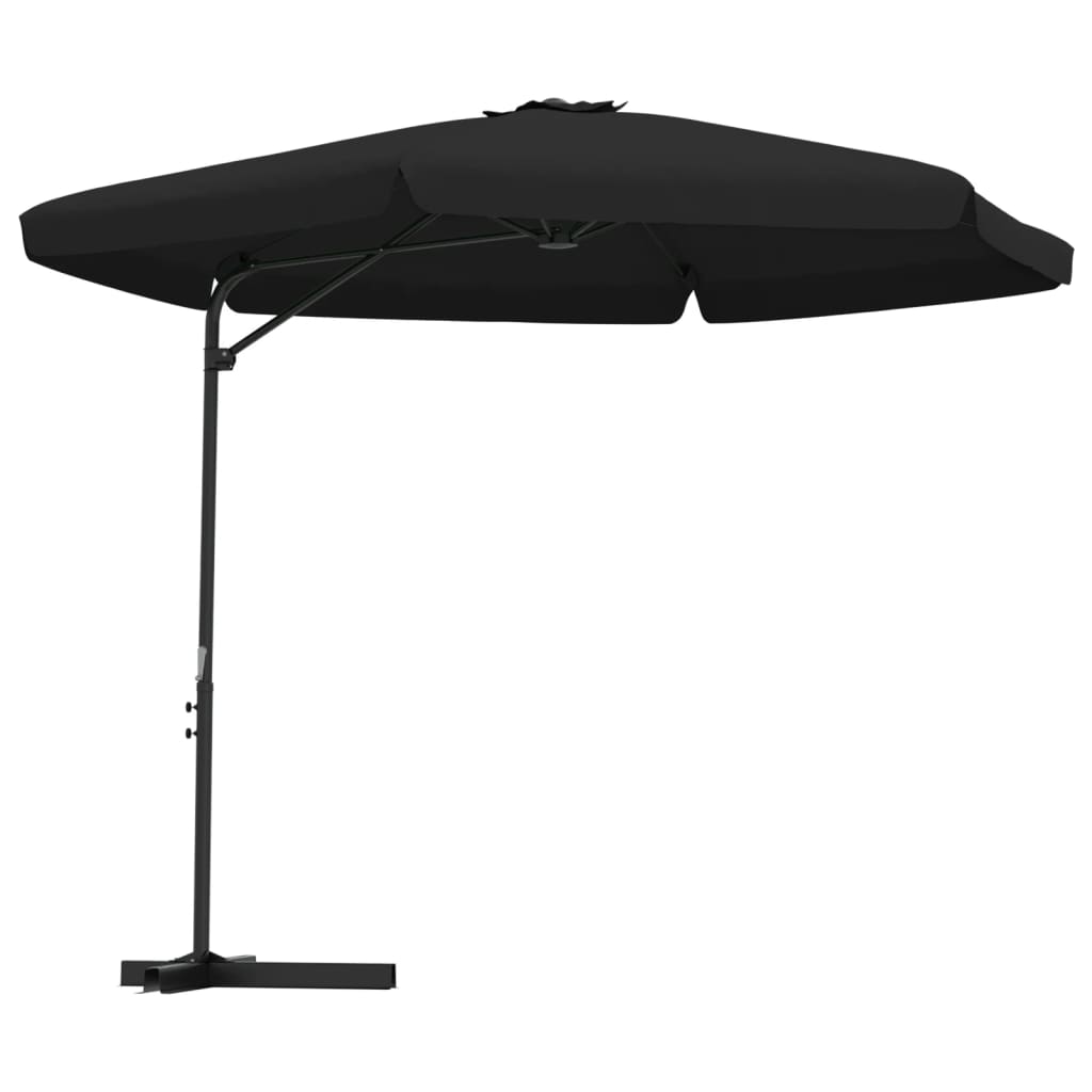 Parasoll med stålstang 300 cm svart vidaXL