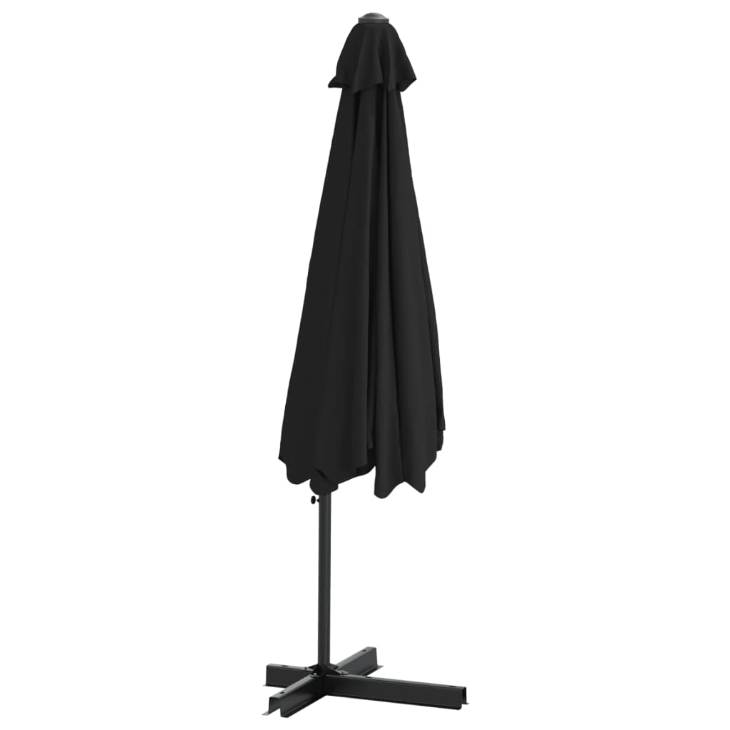 Parasoll med stålstang 300 cm svart vidaXL