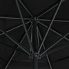 Hageparasoll med aluminiumsstang 500 cm svart