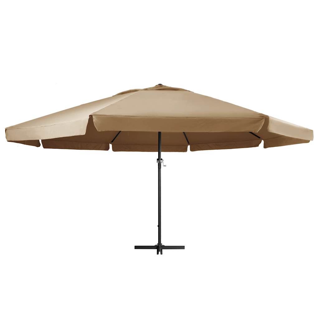 Parasoll med aluminiumsstang 600 cm gråbrun vidaXL