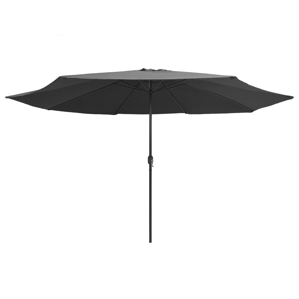 Hageparasoll med metallstang 390 cm antrasitt vidaXL