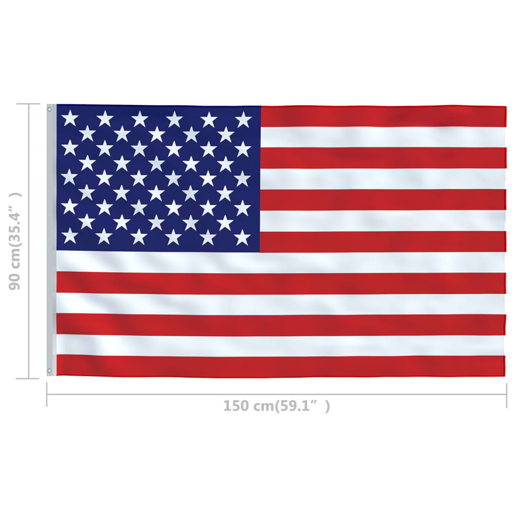 Amerikansk flagg 90x150 cm