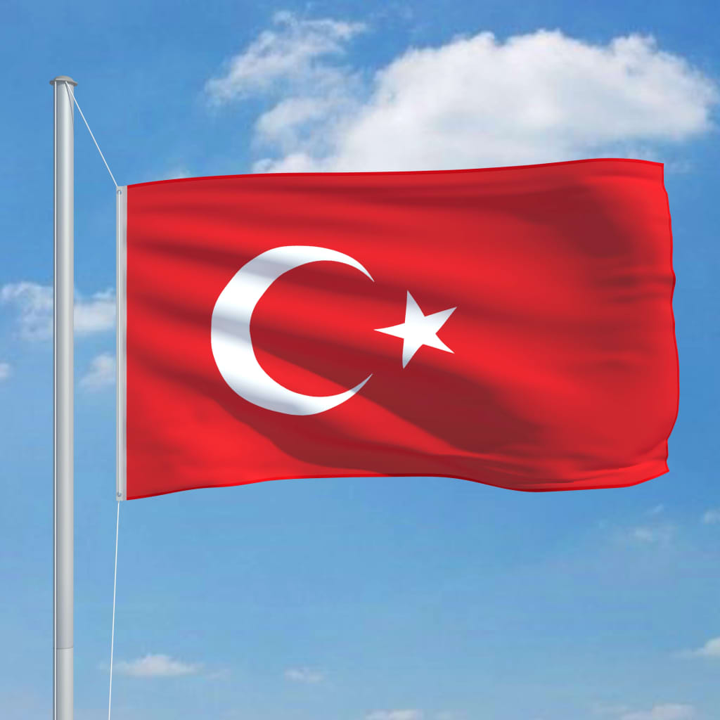Tyrkisk flagg 90x150 cm