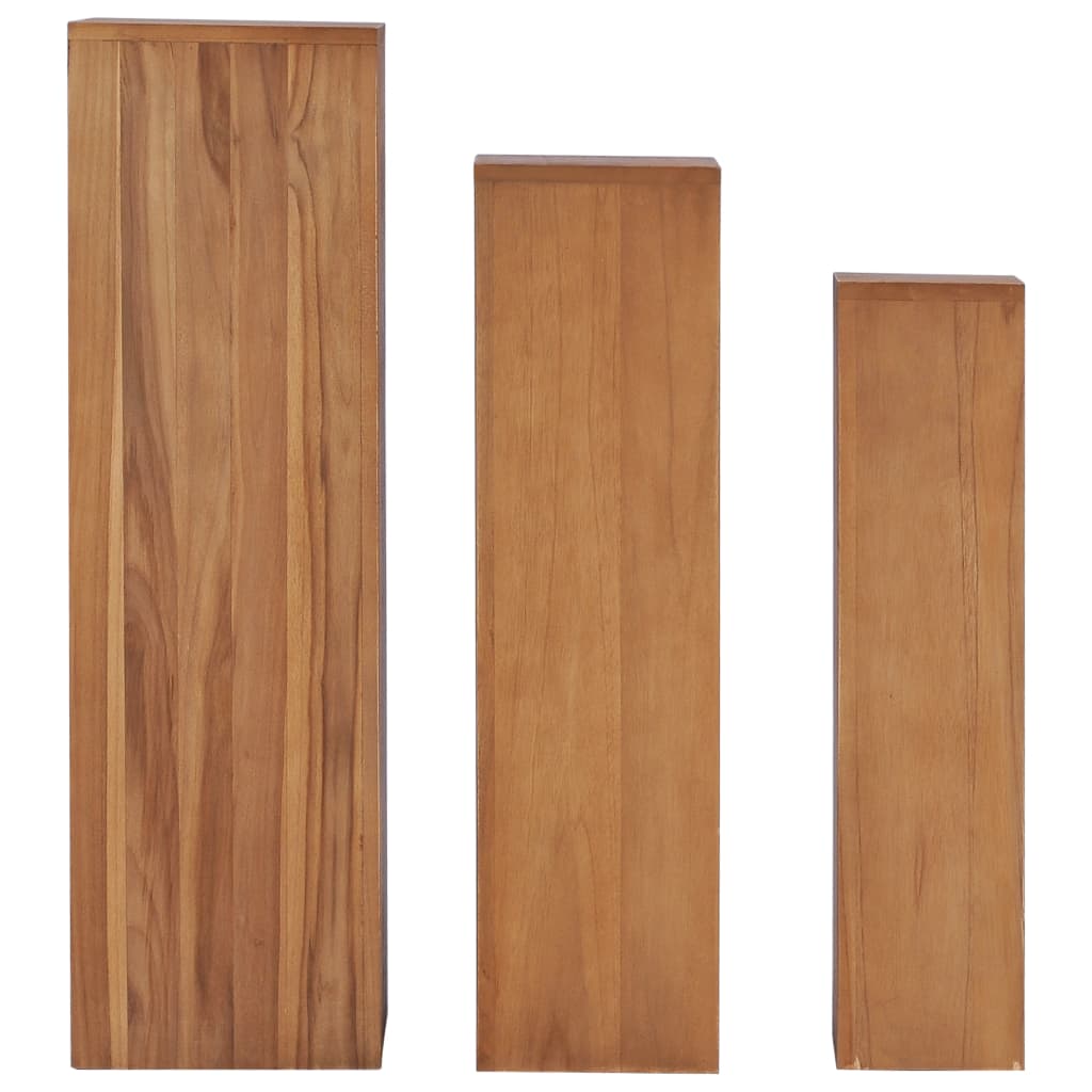 Plantestativsett 3 stk heltre teak